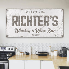 Load image into Gallery viewer, Whiskey And Wine Bar Sign
