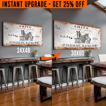 Load image into Gallery viewer, Upgrade Your 48x24 Inches 'Rustic Horse Ranch' (Style 2) Canvas To 60x30 Inches