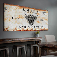Load image into Gallery viewer, Land And Cattle Rustic Sign III