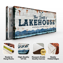 Load image into Gallery viewer, Family Lake House Vintage Sign