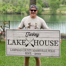 Load image into Gallery viewer, Family Lake House Paddle Sign