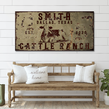 Load image into Gallery viewer, Cattle Ranch Vintage Sign