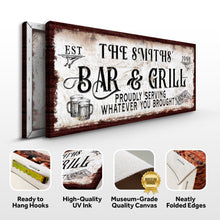 Load image into Gallery viewer, Personalized Bar and Grill Sign