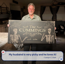 Load image into Gallery viewer, Gothic Family Sign - Personalized Gothic Decor - The Perfect Gothic Interior Design Gift