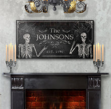 Load image into Gallery viewer, Gothic Family Sign - Personalized Gothic Art - Custom Family Sign