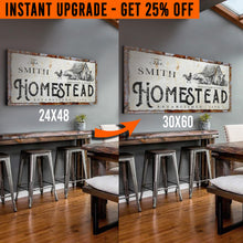 Load image into Gallery viewer, Upgrade Your 20x10 Inches 'Homestead' (Style 1) Canvas To 48x24 Inches