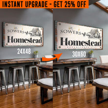 Load image into Gallery viewer, Upgrade Your 48x24 Inches 'Homestead' (Style 2) Canvas To 60x30 Inches