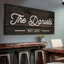 Load image into Gallery viewer, Wooden Family Name Sign