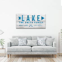 Load image into Gallery viewer, Wooden Lake Arrow Sign