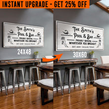 Load image into Gallery viewer, Upgrade Your 48x24 Inches 'Pool &amp; Bar' (Style 3) Canvas To 60x30 Inches