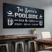 Load image into Gallery viewer, Personalized Poolside Bar And Grill Sign