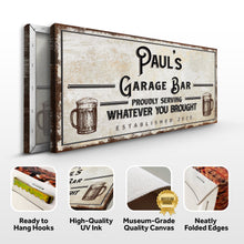 Load image into Gallery viewer, Personalized Rustic Garage Sign for Home Bar: Enhance Your Man Cave Wall Decor with Personalized Basement Bar Sign