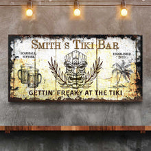 Load image into Gallery viewer, Personalized Tiki Bar Sign: Custom Bar Signs for Home Bar – Ideal For Your Basement Bar Or Man Cave Decor