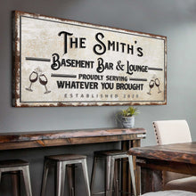 Load image into Gallery viewer, Basement Bar And Lounge Sign X