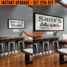 Load image into Gallery viewer, Upgrade Your 20x10 Inches 'Billiards And Bar' (Style 1) Canvas To 48x24 Inches