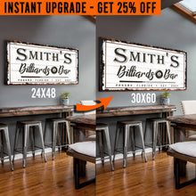 Load image into Gallery viewer, Upgrade Your 48x24 Inches 'Billiards And Bar' (Style 2) Canvas To 60x30 Inches