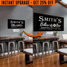 Load image into Gallery viewer, Upgrade Your 20x10 Inches 'Billiards And Bar' (Style 3) Canvas To 48x24 Inches