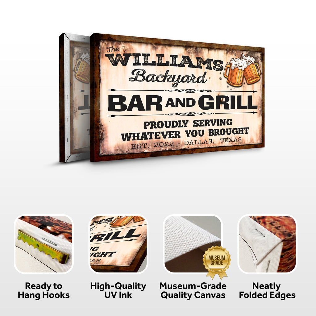 Backyard Bar & Grill Sign IX