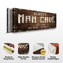 Load image into Gallery viewer, Man Cave My Cave My Rules Sign