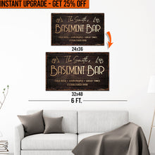 Load image into Gallery viewer, Upgrade Your 36x24 Inches 'Family Basement Bar' Canvas To 48x32 Inches