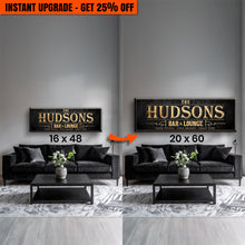 Load image into Gallery viewer, Upgrade Your 48x16 Inches Canvas 'Custom Bar Sign II' To 60x20 Inches Canvas
