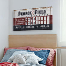 Load image into Gallery viewer, Personalized Baseball Scoreboard Sign