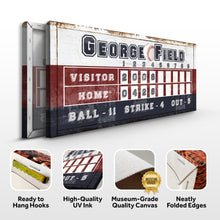 Load image into Gallery viewer, Personalized Baseball Scoreboard Sign