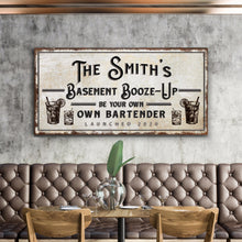 Load image into Gallery viewer, Basement Booze Up Sign