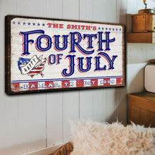 Load image into Gallery viewer, 4th of July Personalized Welcome Sign