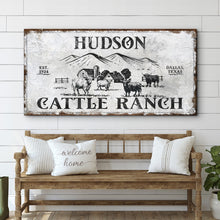 Load image into Gallery viewer, Personalized Highland Cattle Ranch Sign
