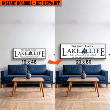 Load image into Gallery viewer, Upgrade Your 48x16 Inches Canvas 'Lake Life' To 60x20 Inches Canvas