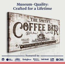 Load image into Gallery viewer, Personalized Coffee Bar Sign III