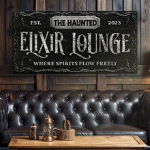 Load image into Gallery viewer, The Haunted Elixir Lounge Halloween Sign