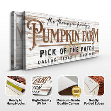 Load image into Gallery viewer, Pick Of The Patch Pumpkin Farm Sign II