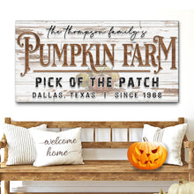 Load image into Gallery viewer, Pick Of The Patch Pumpkin Farm Sign II