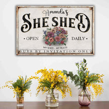 Load image into Gallery viewer, Personalized She Shed Sign XIII
