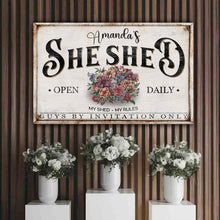 Load image into Gallery viewer, Personalized She Shed Sign XIII