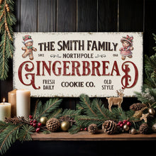 Load image into Gallery viewer, Family Gingerbread Bakery Christmas Sign