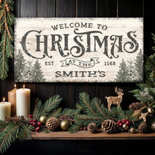 Load image into Gallery viewer, Family Welcome To Christmas Sign III
