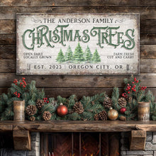 Load image into Gallery viewer, Family Christmas Tree Farm Sign IV