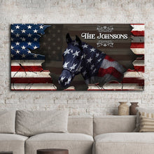 Load image into Gallery viewer, Family Name Sign - American Horse Wall Art
