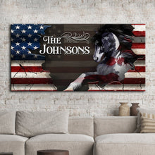 Load image into Gallery viewer, Family Name Sign - American Horse Wall Art