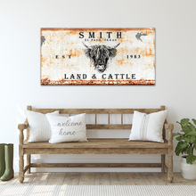 Load image into Gallery viewer, Land And Cattle Rustic Sign III