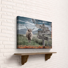 Load image into Gallery viewer, Highland Cow Rustic Sign