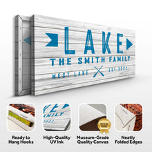 Load image into Gallery viewer, Wooden Lake Arrow Sign