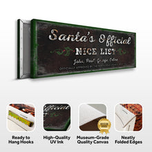 Load image into Gallery viewer, Santa's Official Nice List Sign