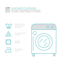 Load image into Gallery viewer, 72-inch Pastel Blue Chenille Cotton Shower Curtain with Chevron Pattern