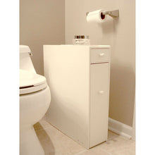 Load image into Gallery viewer, Space Saving Bathroom Floor Cabinet in White Wood Finish