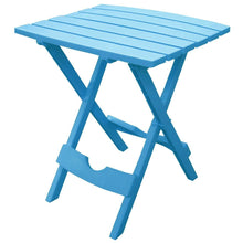 Load image into Gallery viewer, Pool Blue Folding Side Table in Durable Patio Furniture Plastic Resin