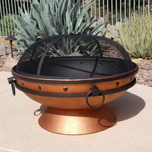 Load image into Gallery viewer, Cauldron Steel Wood Burning Fire Pit with Spark Screen